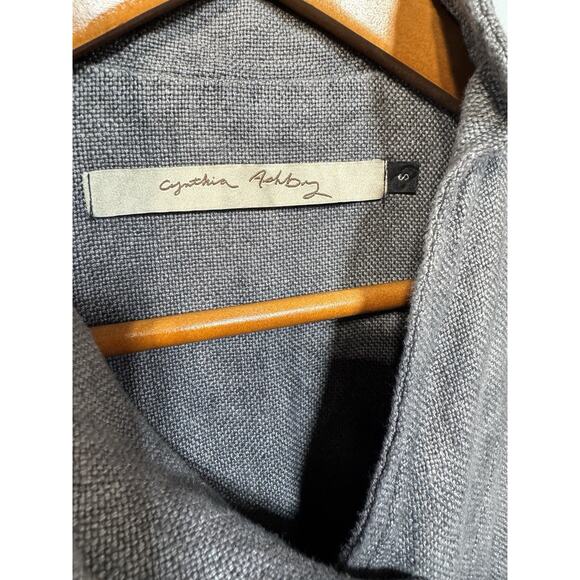 Cynthia Ashby Moraine Linen Jacket In Gradient Gray And Black Women’s Small. - Picture 3 of 9